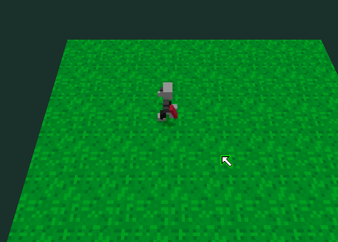 GIF of an arrow moving across the screen, clicking and a blue ripple shoots out along the ground. 